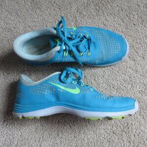Nike Lunar Empress Womens Golf Shoes Size 7 Blue/Green #628537-400